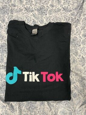 TikTok Black Graphic Tee by Gildan